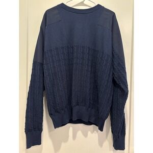 WeatherBoss Rainswetter Mens Navy Blue Windproof Water Repellent Sweater‎ Large